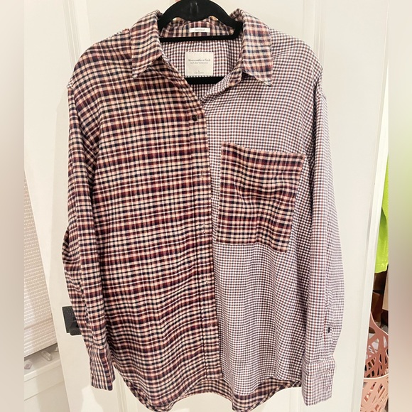 COPY - Abercrombie and Fitch Dual-pattern Flannel Size Large - Picture 2 of 7